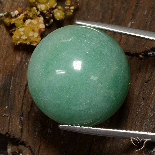 Aventurina verde 28,16 quilates, corte redondo 20,4 mm do Brasil, Photo A