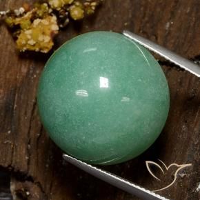 Aventurina Verde claro médio Natural 28.16ct, Redondo, Opaco
