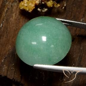 Aventurina Verde claro médio Natural 28.16ct, Redondo, Opaco