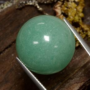 Aventurina verde natural 24,49ct, corte redondo, opaco