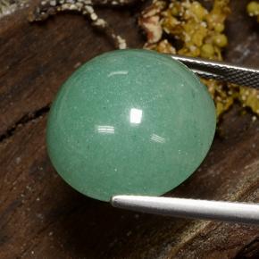 Aventurina verde natural 24,49ct, corte redondo, opaco
