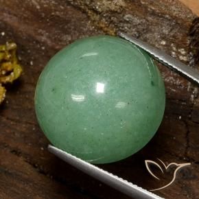 Aventurina Verde Musgo Pálido Natural 25.70ct, Redondo, Opaco