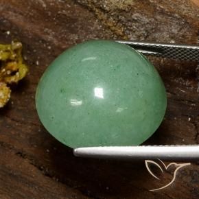 Aventurina Verde Musgo Pálido Natural 25.70ct, Redondo, Opaco