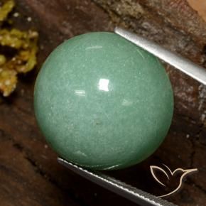 Aventurina Verde médio Natural 25.73ct, Redondo, Opaco