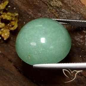 Aventurina Verde médio Natural 25.73ct, Redondo, Opaco