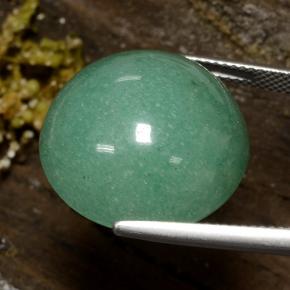 Aventurina verde natural 26,90ct, corte redondo, opaco