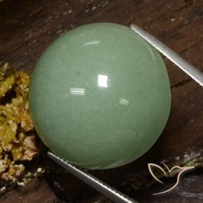 Aventurina verde musgo quente Natural 48.14ct, Redondo, Opaco