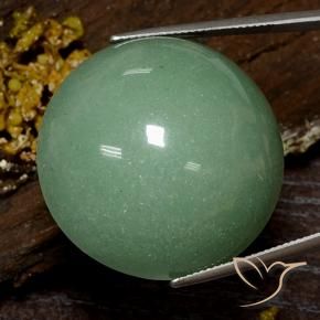 Aventurina Verde Musgo Pálido Natural 80.17ct, Corte Redondo, Opaco