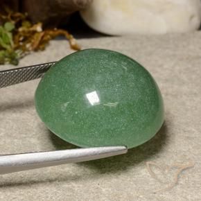 Aventurina verde pinho Natural 46.56ct, Redondo, Translúcido