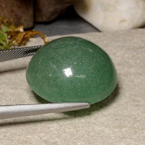 Aventurina verde natural 44,80ct, corte redondo, translúcido