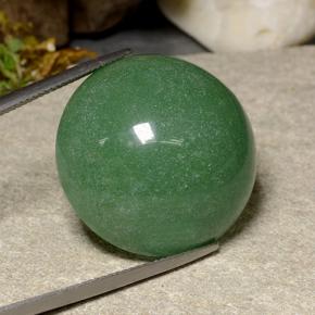 Aventurina verde natural 47,47ct, corte redondo, translúcido