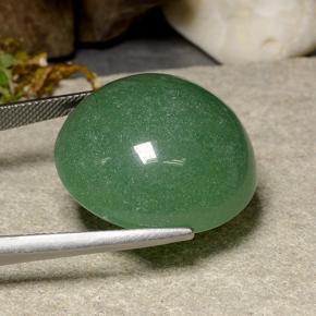 Aventurina verde natural 47,47ct, corte redondo, translúcido