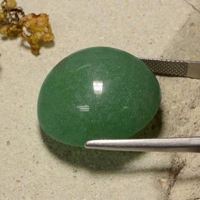 Aventurina verde natural 48,43ct, corte redondo, translúcido