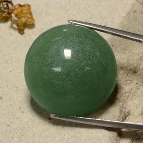 Aventurina verde natural 50,34ct, corte redondo, translúcido