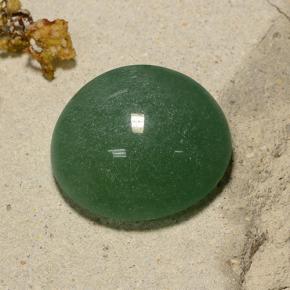 Aventurina verde natural 50,34ct, corte redondo, translúcido
