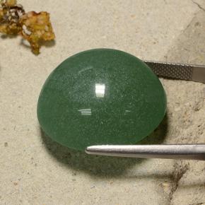 Aventurina verde natural 50,34ct, corte redondo, translúcido