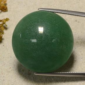 Aventurina verde natural 50,32ct, corte redondo, translúcido
