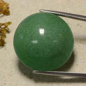 Aventurina verde natural 48,59ct, corte redondo, translúcido