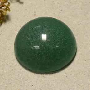 Aventurina verde natural 50,64ct, corte redondo, translúcido