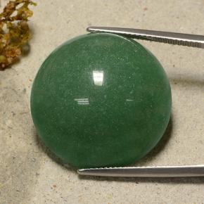 Aventurina verde natural 47,36ct, corte redondo, translúcido