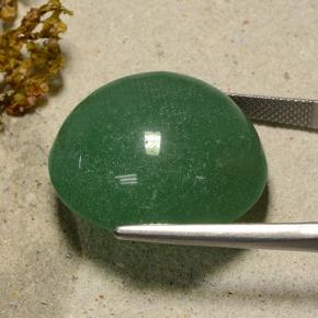 Aventurina verde natural 47,36ct, corte redondo, translúcido
