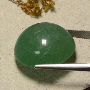 Aventurina verde natural 48,90ct, corte redondo, translúcido