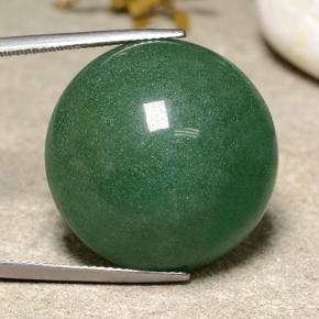 Aventurina verde natural 48,62ct, corte redondo, translúcido