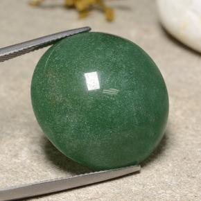 Aventurina verde natural 48,62ct, corte redondo, translúcido
