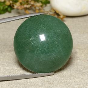 Aventurina verde natural 44,34ct, corte redondo, translúcido