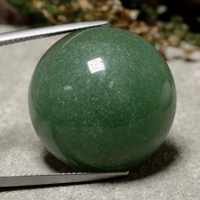 Aventurina verde natural 44,87ct, corte redondo, translúcido