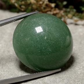 Aventurina verde natural 44,87ct, corte redondo, translúcido