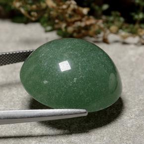 Aventurina verde natural 44,87ct, corte redondo, translúcido
