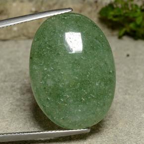 Aventurina verde natural 27,80ct, corte oval, translúcido
