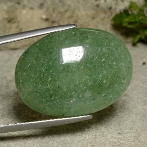Aventurina verde natural 27,80ct, corte oval, translúcido