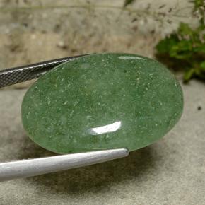 Aventurina verde natural 27,80ct, corte oval, translúcido