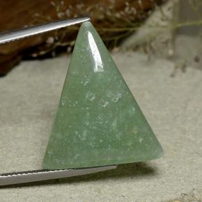 Aventurina verde natural 20,16ct, trillion, translúcido