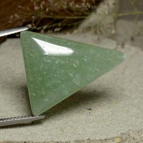 Aventurina verde natural 20,16ct, trillion, translúcido