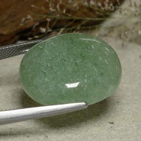 Aventurina verde natural 27,70ct, corte oval, translúcido