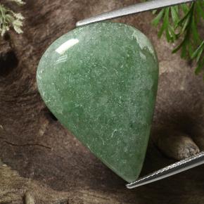 Aventurina verde natural 18,14ct, formato de pêra, translúcido