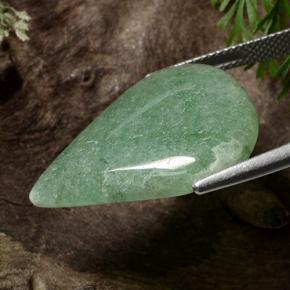 Aventurina verde natural 18,14ct, formato de pêra, translúcido