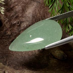 Aventurina Verde Natural 16.17ct, Formato de pêra, Translúcido