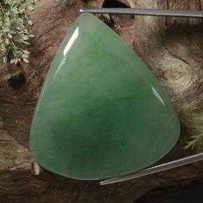 Aventurina verde natural 89,12ct, formato de pêra, translúcido