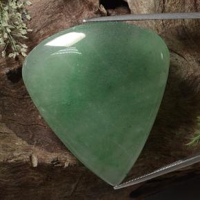 Aventurina verde natural 89,12ct, formato de pêra, translúcido