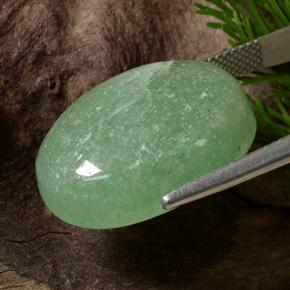 Aventurina verde natural 29,10ct, corte oval, translúcido