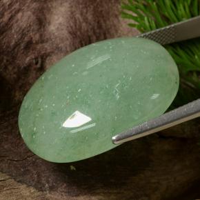 Aventurina verde natural 34,82ct, corte oval, translúcido
