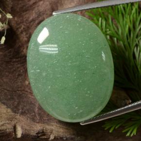 Aventurina verde natural 35,77ct, corte oval, translúcido