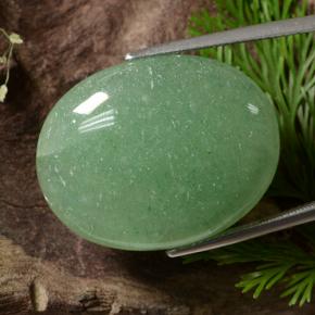 Aventurina verde natural 35,77ct, corte oval, translúcido
