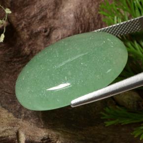 Aventurina verde natural 35,77ct, corte oval, translúcido