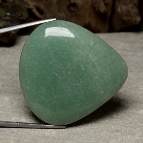 Aventurina verde natural 104,24ct, formato de pêra, translúcido