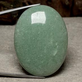 Aventurina verde natural 123,68ct, corte oval, translúcido